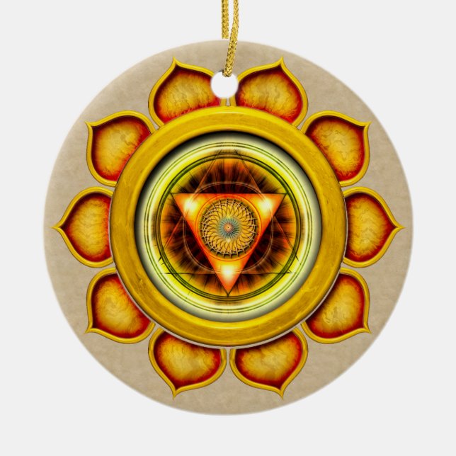 Ornamento De Cerâmica Swadhisthana ou Sacral o segundo Chakra (Frente)
