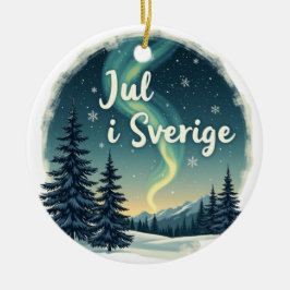 Ornamento De Cerâmica Swedish Winter Magic "Jul i Sverige"