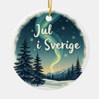 Ornamento De Cerâmica Swedish Winter Magic "Jul i Sverige"