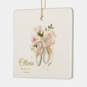 Ornamento De Cerâmica Sweet Rosé Ballet Soirée, personalizado