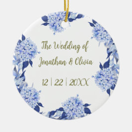 Ornamento De Cerâmica Sweet Shower Spring purple Floral Wedding