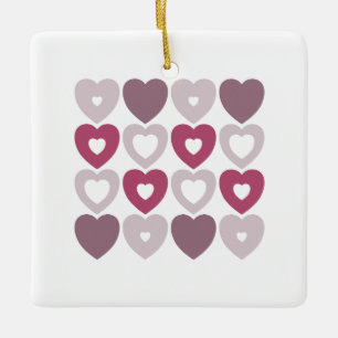 Ornamento De Cerâmica Sweetheart Quilt