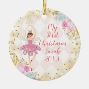 Ornamento De Cerâmica Sweets Ballerina Nutcracker 1rua Natal