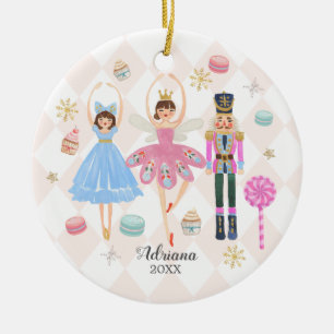 Ornamento De Cerâmica Sweets Personalised Nutcracker Macaroon