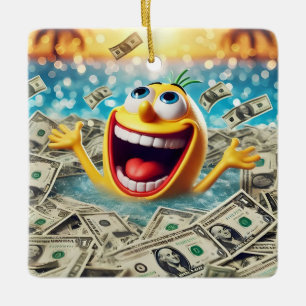 Ornamento De Cerâmica swimming in money