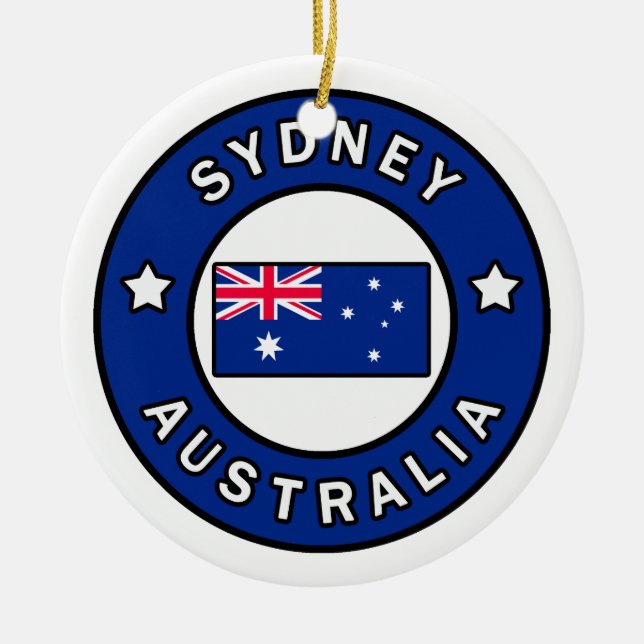 Ornamento De Cerâmica Sydney Austrália (Frente)