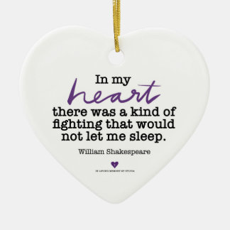 Ornamento De Cerâmica SylviasStory Heart Shakespeare Ornament