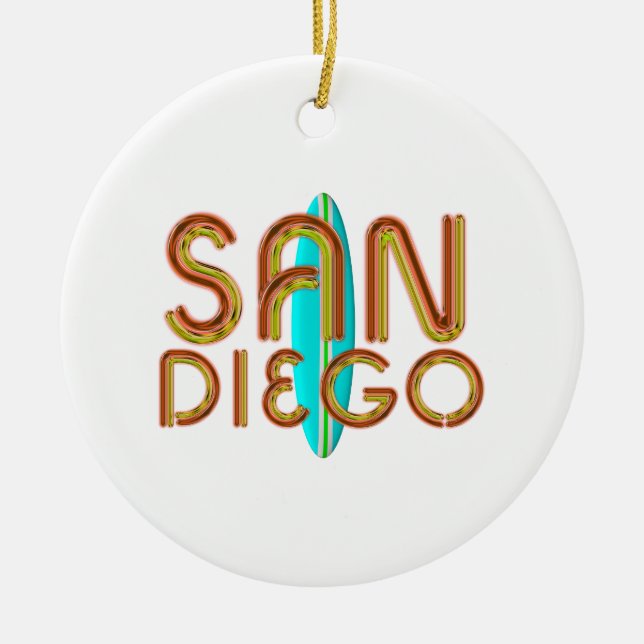 Ornamento De Cerâmica T San Diego (Frente)