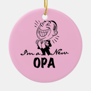 Ornamento De Cerâmica T-shirt e presentes novos de sorriso de Opa