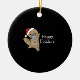 Ornamento De Cerâmica Tabuleiros de Natal do platypus Animais Doce