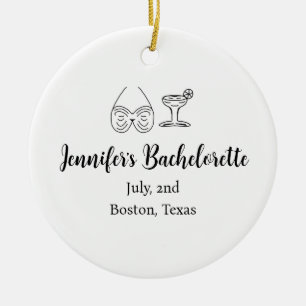 Ornamento De Cerâmica Taça de coquetel de biquíni festa de despedida de