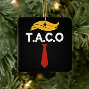 Ornamento De Cerâmica Taco Trump Sempre Fala Frangos