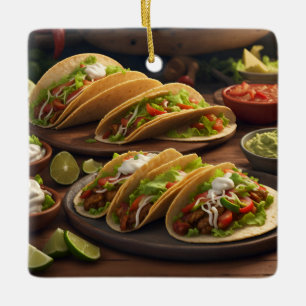 Ornamento De Cerâmica Tacos