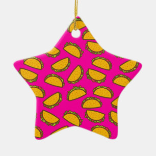 Ornamento De Cerâmica tacos rosa