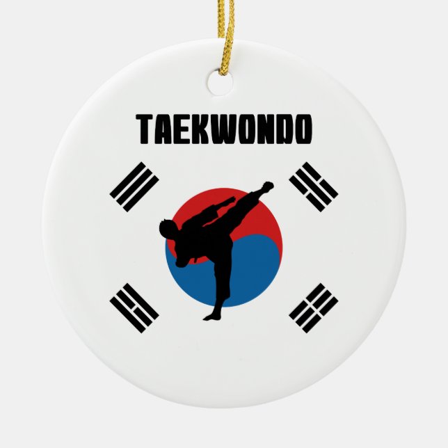 Ornamento De Cerâmica Taekwondo (Frente)