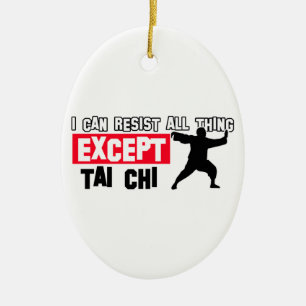 Ornamento De Cerâmica Tai chi design marcial