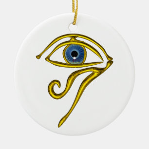 Ornamento De Cerâmica TALISMÃ AZUL ,Preto e Branco
