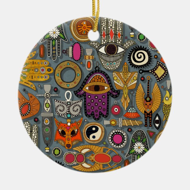 Ornamento De Cerâmica talismans slate (Frente)