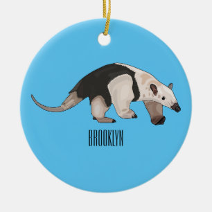 Ornamento De Cerâmica Tamandua ilustração de desenho animado
