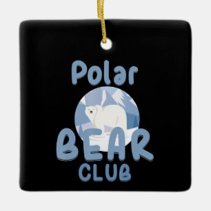 Ornamento De Cerâmica Tampa Clube do Urso Polar