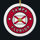 Ornamento De Cerâmica Tampa Florida<br><div class="desc">Tampa Florida</div>