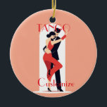 Ornamento De Cerâmica Tango Dancers Thunder_Cove<br><div class="desc">Tango Dancers para personalizar</div>