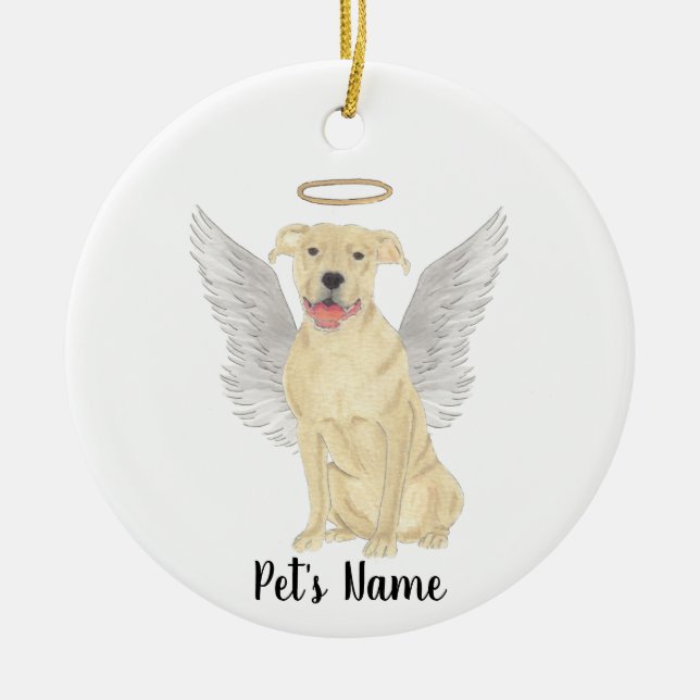 Ornamento De Cerâmica Tanque de cervo Pitbull Staffy Memória de simpatia (Frente)