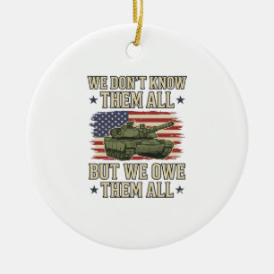 Ornamento De Cerâmica Tanque de Lembrança Militar Camisa Patriótica Desi