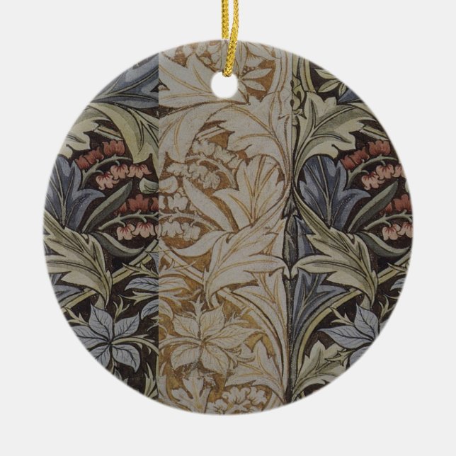 Ornamento De Cerâmica Tapeçaria Bluebell Botânica Clássica de William Mo (Frente)