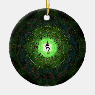 Ornamento De Cerâmica Tara verde - proteção dos perigos e do sofriment