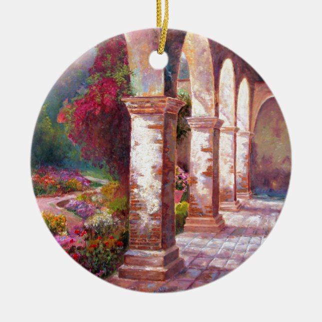 Ornamento De Cerâmica Tarde de Capistrano (Frente)