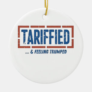 Ornamento De Cerâmica Tarridos e Sentidos Atropelados Anti-Trump Engraça