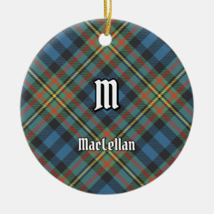 Ornamento De Cerâmica Tartan Antigo do Clã MacLellan