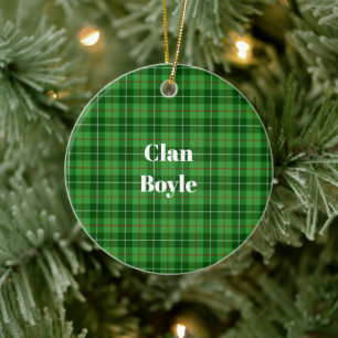 Ornamento De Cerâmica Tartan do Clã Boyle