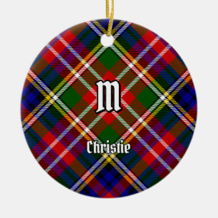 Ornamento De Cerâmica Tartan do Clã Christie