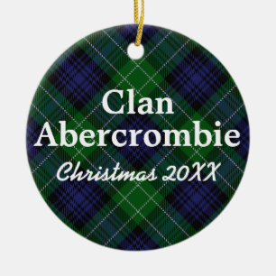 Ornamento De Cerâmica Tartan do Scottish de Abercrombie do clã