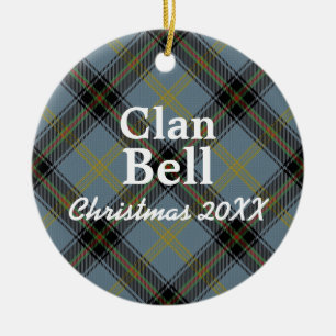 Ornamento De Cerâmica Tartan do Scottish de Bell do clã