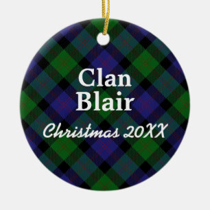 Ornamento De Cerâmica Tartan do Scottish de Blair do clã