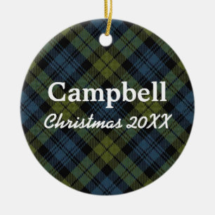 Ornamento De Cerâmica Tartan do Scottish de Campbell