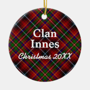 Ornamento De Cerâmica Tartan do Scottish de Innes do clã