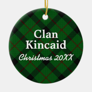 Ornamento De Cerâmica Tartan do Scottish de Kincaid do clã