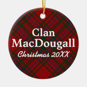 Ornamento De Cerâmica Tartan do Scottish de MacDougall do clã
