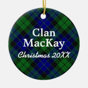 Ornamento De Cerâmica Tartan do Scottish de MacKay do clã