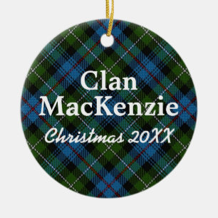 Ornamento De Cerâmica Tartan do Scottish de MacKenzie do clã