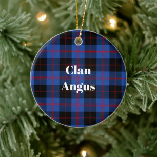 Ornamento De Cerâmica Tartan Moderno Clan Angus