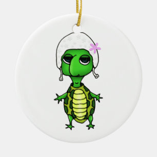 Ornamento De Cerâmica Tartaruga