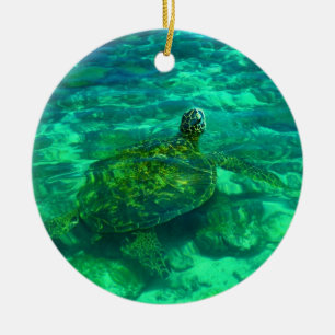 Ornamento De Cerâmica Tartaruga de mar havaiana de Honu
