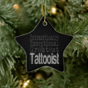 Ornamento De Cerâmica Tatuador Extraordinário