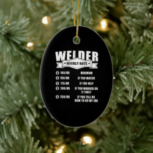 Ornamento De Cerâmica Taxa horária do Funny Welder