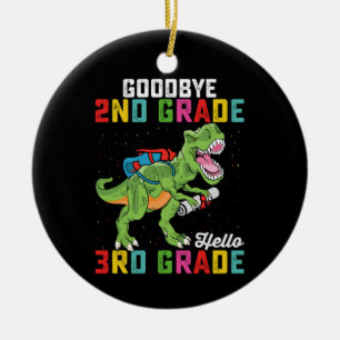 Ornamento De Cerâmica Tchau 2ª Série Olá 3ª Série T Rex Dinossauro